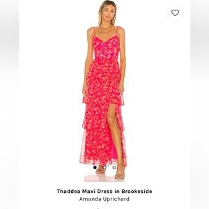 Amanda Uprichard Pink Floral Maxi Dress